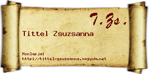 Tittel Zsuzsanna névjegykártya